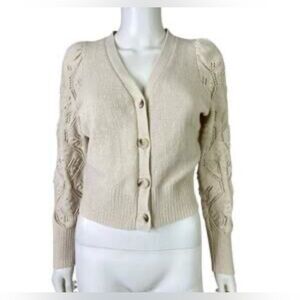 Women’s Jessica Simpson, Khaki Crochet Cardigan, Large